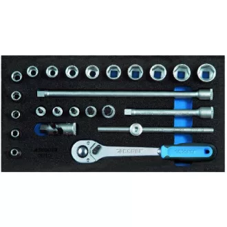   Gedore dugókulcs készlet 3/8" Check-Tool modulban (1500 CT1-30)