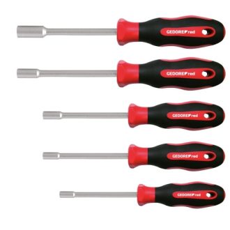   GedoreRed csavarhúzó készlet dugókulcs fejjel 5-részes,  6-13 mm