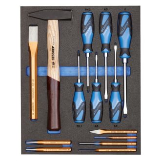   Gedore csavarhúzó+kiütő készlet, 2/4 Check-Tool modulban (TS CT2-2154SK-119)