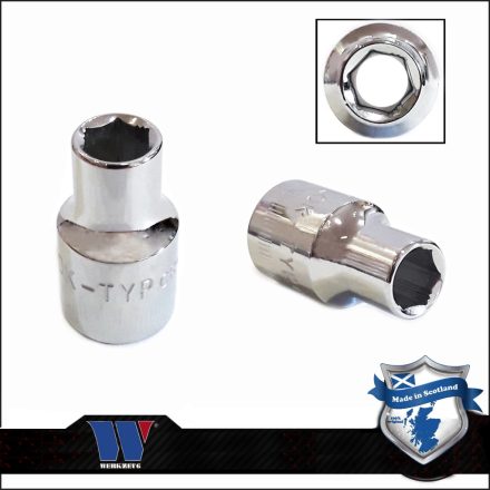 1233-1-WW | Lok-Typ Dugókulcs - crowafej 3/8"  8 mm 6 lap alacsony - Welzh