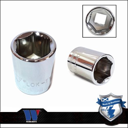1233-12-WW | Lok-Typ Dugókulcs - crowafej 3/8" 19 mm 6 lap alacsony - Welzh