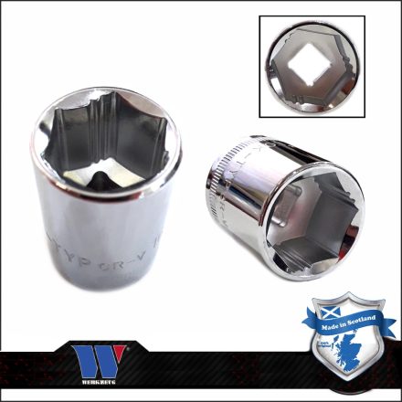1233-14-WW | Lok-Typ Dugókulcs - crowafej 3/8" 21 mm 6 lap alacsony - Welzh