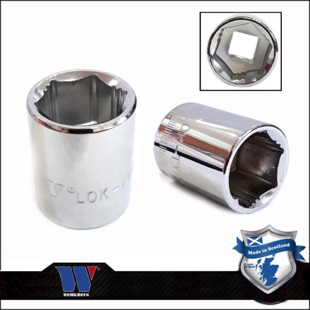 1233-8-WW | Lok-Typ Dugókulcs - crowafej 3/8" 15 mm 6 lap alacsony - Welzh
