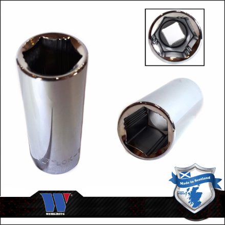 1234-12-WW | Lok-Typ Dugókulcs - crowafej 3/8" 19 mm 6 lap hosszú - Welzh