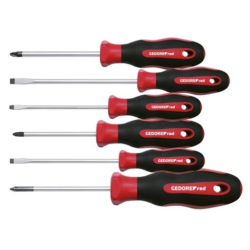 GedoreRed csavarhúzó készlet lapos+PZ 6 részes R38002106