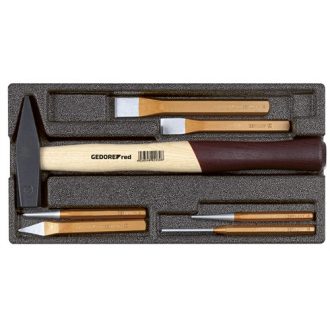   GedoreRed kalapács és vágó pontozó készlet modulban 7 részes R22150019