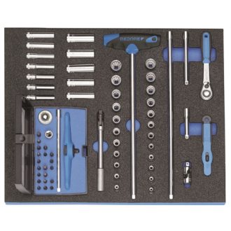   Gedore dugókulcs készlet 1/4" Check-Tool modulban, 67 részes (2005 CT2-D 20)
