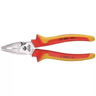   Gedore VDE erős kombinált fogó köpenyes szigeteléssel 180 mm (VDE 8250-180 H) bliszter
