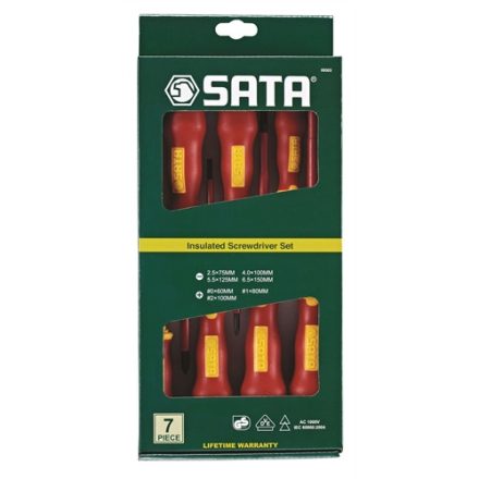 09303 | SATA csavarhúzó készlet szigetelt (7 részes)