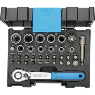   Gedore bit dugókulcs box racsnival 1/4" 35 részes (666-U-20 ) (Format katalógus)