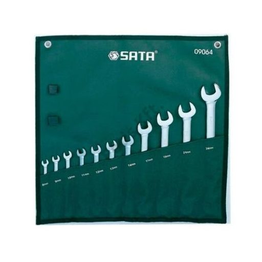 SATA csillag-villáskulcs készlet 8-24mm 11 részes (felgöngyölíthető táskában)
