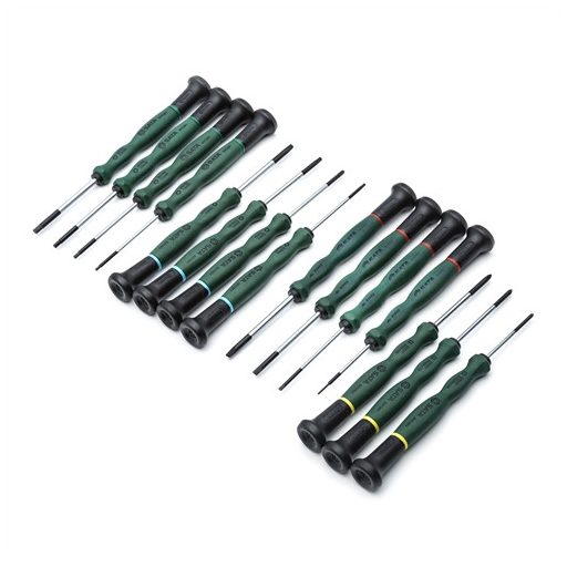SATA műszerész csavarhúzó készlet 15 részes (lapos+PH+torx+imbusz)