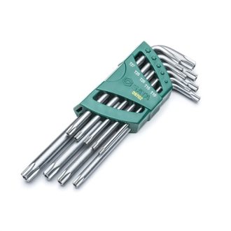   09702 | SATA imbuszkulcs készlet 9 részes T10-T50mm, hosszú furatos
