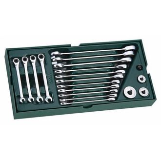   09925 | SATA racsnis csillag-villás készlet modul 5.5-19mm 19 részes