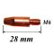 18027 | CO áramátadó fúvóka normál M6x28x8 mm x 1,2 mm MB25AK+MK24KD pisztolyhoz
