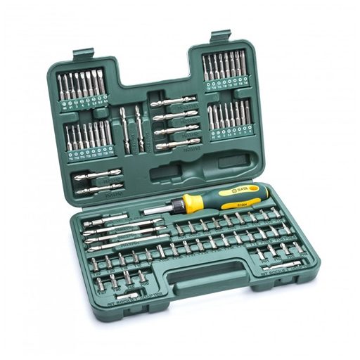 SATA bitkészlet racsnis bit behajtóval 80 részes