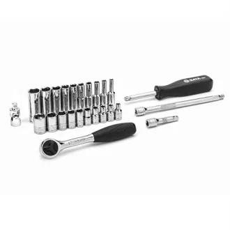 SATA dugókulcs készlet col 1/4" 25 részes