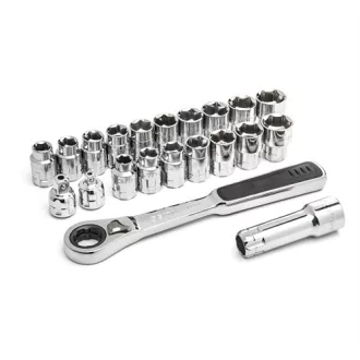   SATA átmenő dugókulcs készlet mm+col 3/8" 21 részes