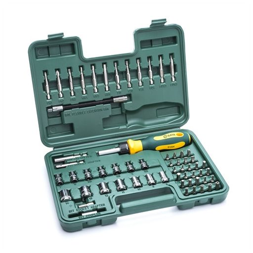 SATA bit- és dugókulcs készlet 1/4 60 részes