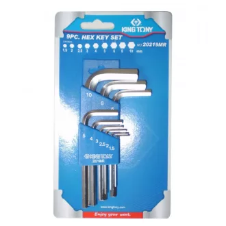 9 részes rövid imbuszkulcs készlet 1,5-10mm  20219MR