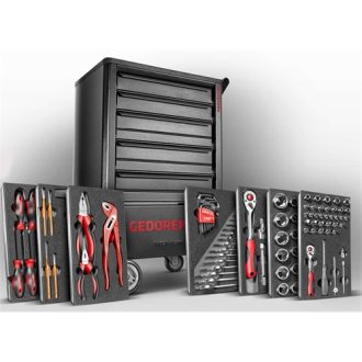   GedoreRed GEDWorker szerszámkocsi 119 részes szerszámkészlettel 5 fiókkal (R21562005)