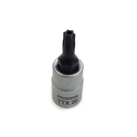 23.758 | Rátűzőkulcs - crowa+bit 1/4" torx, furatos T20 Proxxon