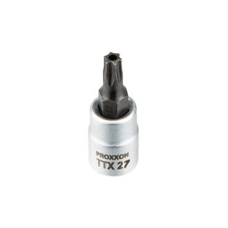   23.761 | Rátűzőkulcs - crowa+bit 1/4" torx, furatos T27 Proxxon