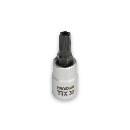23.762 | Rátűzőkulcs - crowa+bit 1/4" torx, furatos T30 Proxxon