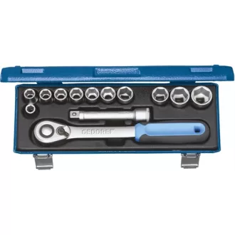   Gedore dugókulcs készlet, 1/2", 13 részes, hatszög, 10-24 mm (19 KMU-20) (Format katalógus)