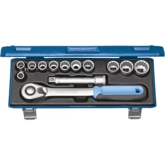  Gedore dugókulcs készlet, 1/2", 13 részes, hatszög, 10-24 mm (19 KMU-20) (Format katalógus)