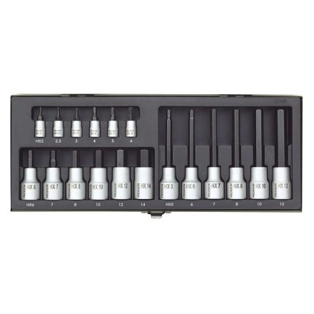 23100 | Rátűzőkulcs - crowa+bit 1/4"-1/2" imbusz készlet 18 darabos - Proxxon (23.100)