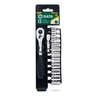 SATA dugókulcs készlet 1/4" 4-14mm 13 részes