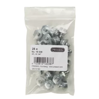   Pressol babás zsírzógomb H1 egyenes G 1/4" 14 horganyzott (25db)