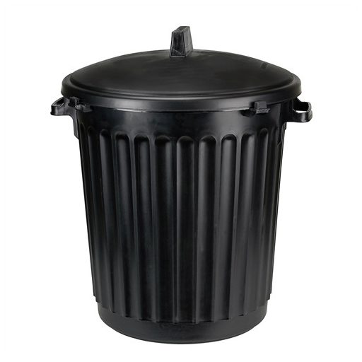 Pressol Hulladéktároló fedéllel  Műanyag-fekete