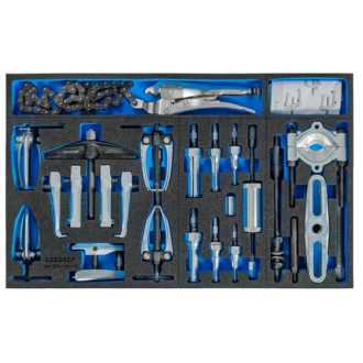   Gedore csapágylehúzó és -szétválasztó készlet Check-Tool modulban, 28 részes (2005 CT4-1.04-1.40)