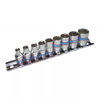   9 részes 1/4˝-os kézi dugókulcs  4-13mm 6*  sínen  2509MR
