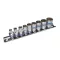 9 részes 1/4˝-os kézi dugókulcs  4-13mm 6*  sínen  2509MR
