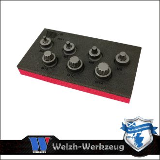   2551-WW | Rátűzőkulcs készlet 3/8" XZN Spline M4 - M14 - extra alacsony - Welzh