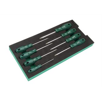 SATA Torx csavarhúzó készlet 8 részes szivacsmodulban