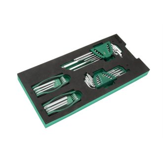 SATA imbuszkulcs készletek 34 részes szivacsmodulban