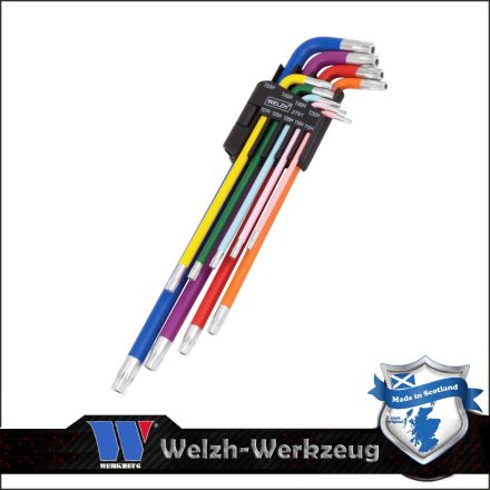 2791-WW | Torxkulcs készlet extra hosszú T10H - T50H - színes 9 r.- Welzh