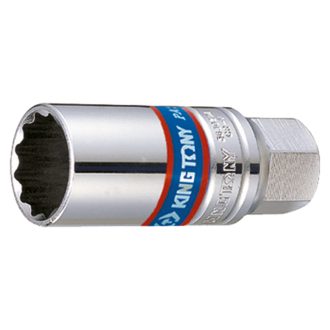 Gyertya-dugókulcs 3/8˝ 21mm 12*, gumibetétes   363021
