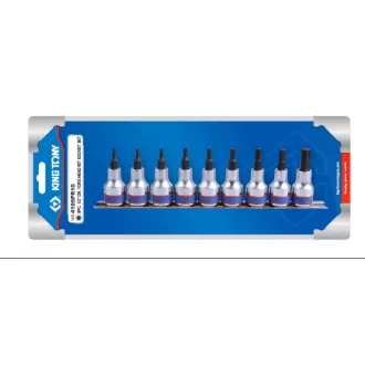 9 részes. 1/2˝-os torx bitfejkészlet. sínen 4109PR10