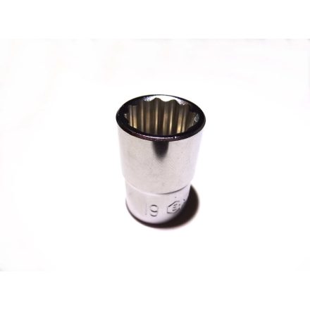 433819 | Dugókulcs - crowafej 1/2" 12 szög normál 19 mm Genius