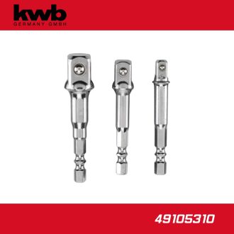   49105310 | Adapter készlet fúrógéphez - csavarbehajtóhoz 1/4"-3/8"-1/2" - KWB
