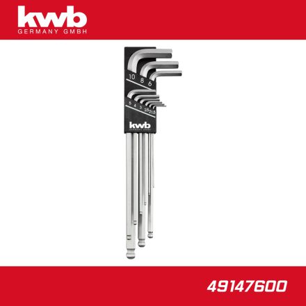 49147600 | Imbuszkulcs készlet 9 db-os hosszú gömbvégű - KWB