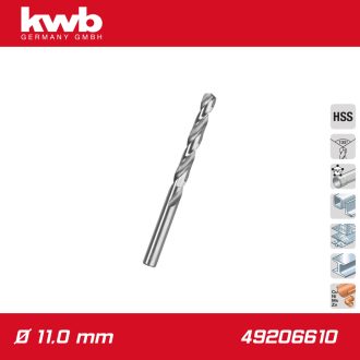   49206610 | Csigafúró 11,0 mm HSS-G DIN 338 Silver Star - KWB