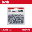 49407476 | Popszegecs, alu-horganyzott DIN 7337 4.0x16.0 mm 50 db-os - KWB