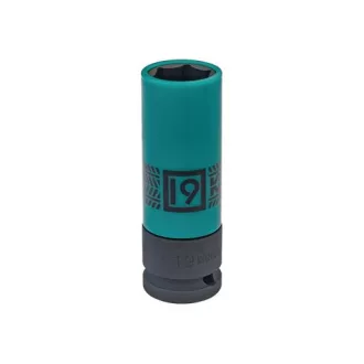   Gépi hosszú dugókulcs vékonyfalú műanyagbevonatú 1/2˝19mm 494519M