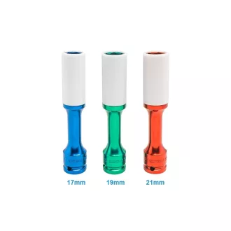   Gépi extrahosszú dugókulcs vékonyfalú műanyagbevonatú 1/2˝17mm 495517MX